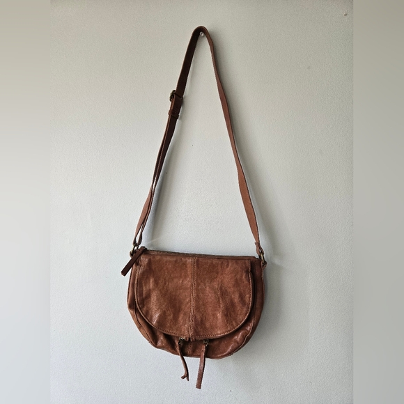 Lucky Brand Leather Brown Purse Crossbody Handbag - Picture 1 of 8